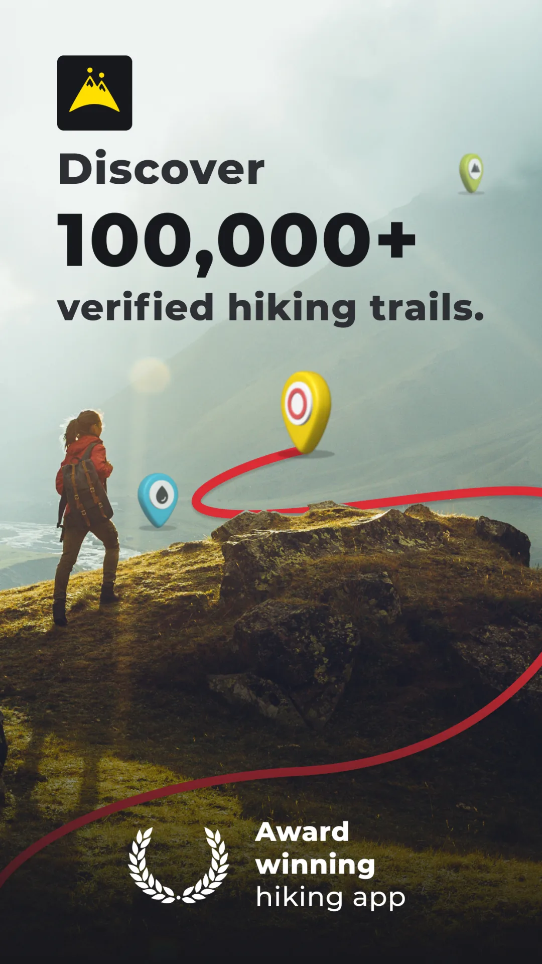 HiiKER trail map screen