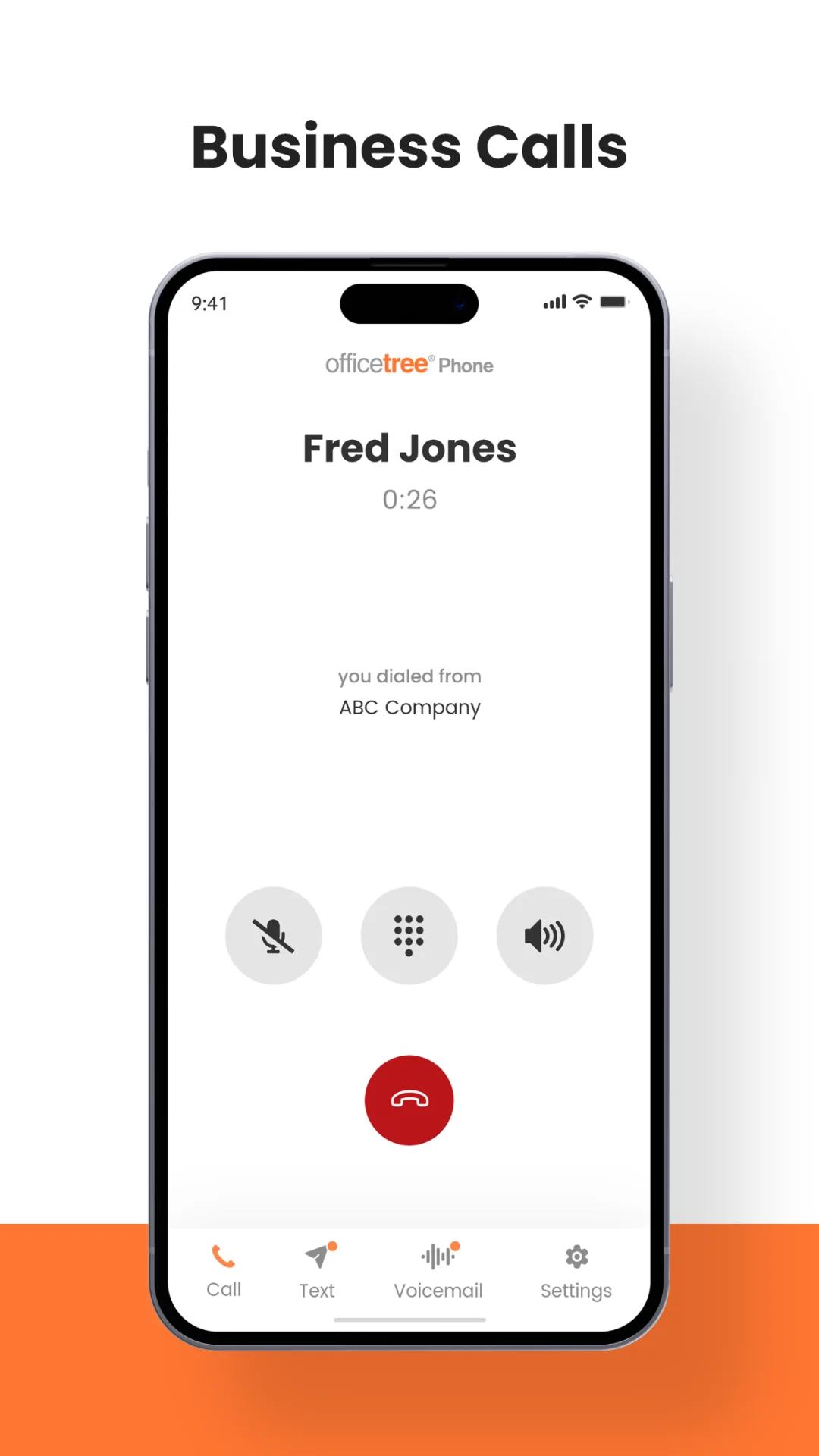 Officetree Phone app screen